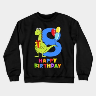 8th Birthday Party 8 Year Old Eight Years Crewneck Sweatshirt